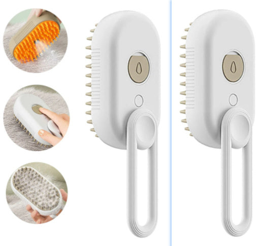 3-in-1 Steamy Pet Brush – Electric Grooming & Hair Removal