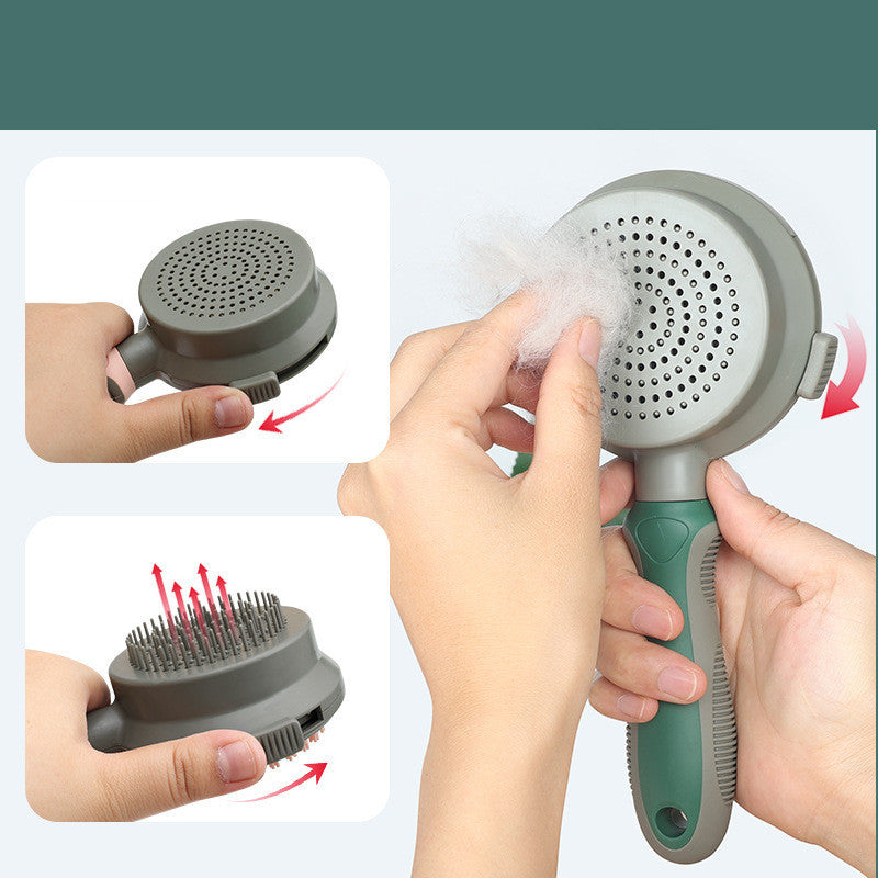 Self-Cleaning Pet Hair Removal Brush – Double-Sided Comb