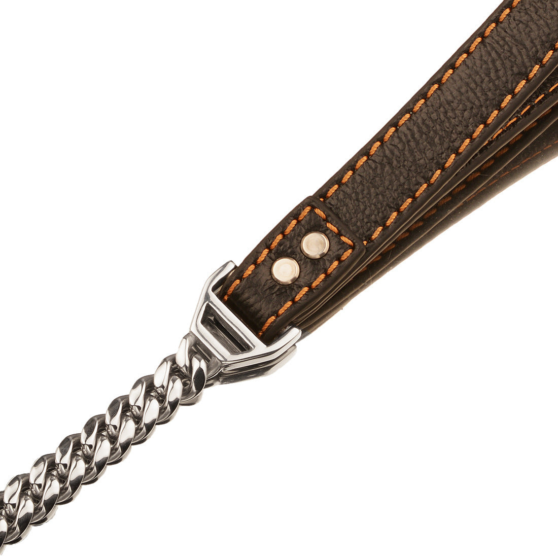 Stainless Steel Cuban Chain Dog Collar – Heavy Duty Training Leash