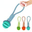 Interactive Dog Treat Ball – Chew Toy with Hemp Rope