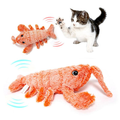 Electric Flopping Lobster Cat Toy – USB Rechargeable Plush Pet Toy